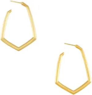 Kendra Scott Lonnie Women's Hoop Earrings, Gold-Plated Brass