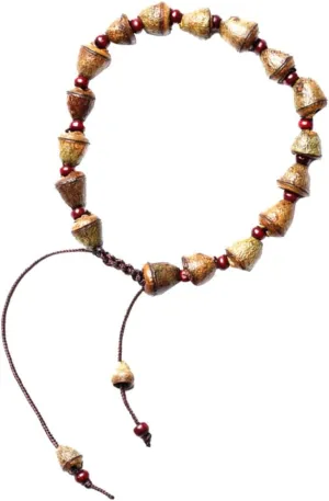 KESYOO Bodhi Beads Prayer Bracelet Handmade Buddhism Wrist Wrap Bracelet with Unique Beaded Design Authentic Bodhi Beads for Spiritual Practice and Meditation