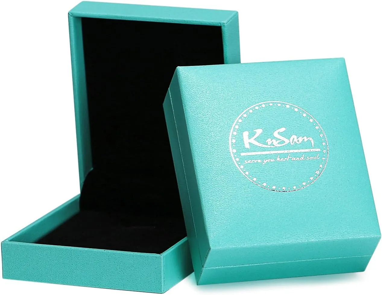 KnSam Couple Ring Stainless Steel High Polished Black Metal Wedding Ring