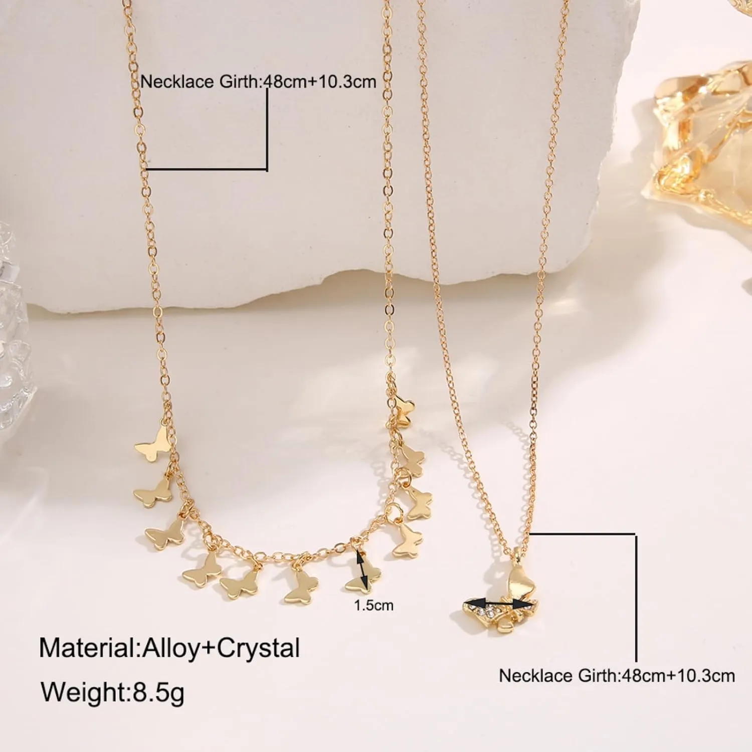 Layered Gold Plated Necklaces For Women Trendy Dainty Non Tarnish Chunky 14k Gold Layering Prom Necklace Set Gold Chain Choker Charm Necklace Stack For Woman