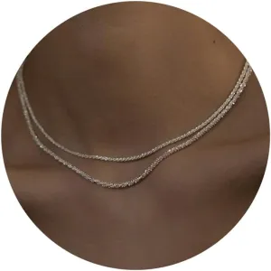 Layered Necklaces for Women, 14k Gold Plated Layering Herringbone Paperclip Chain Necklace Simple Gold Choker Necklaces for Women Trendy Dainty Gold Necklace Set Stacked Gold Jewelry for Women