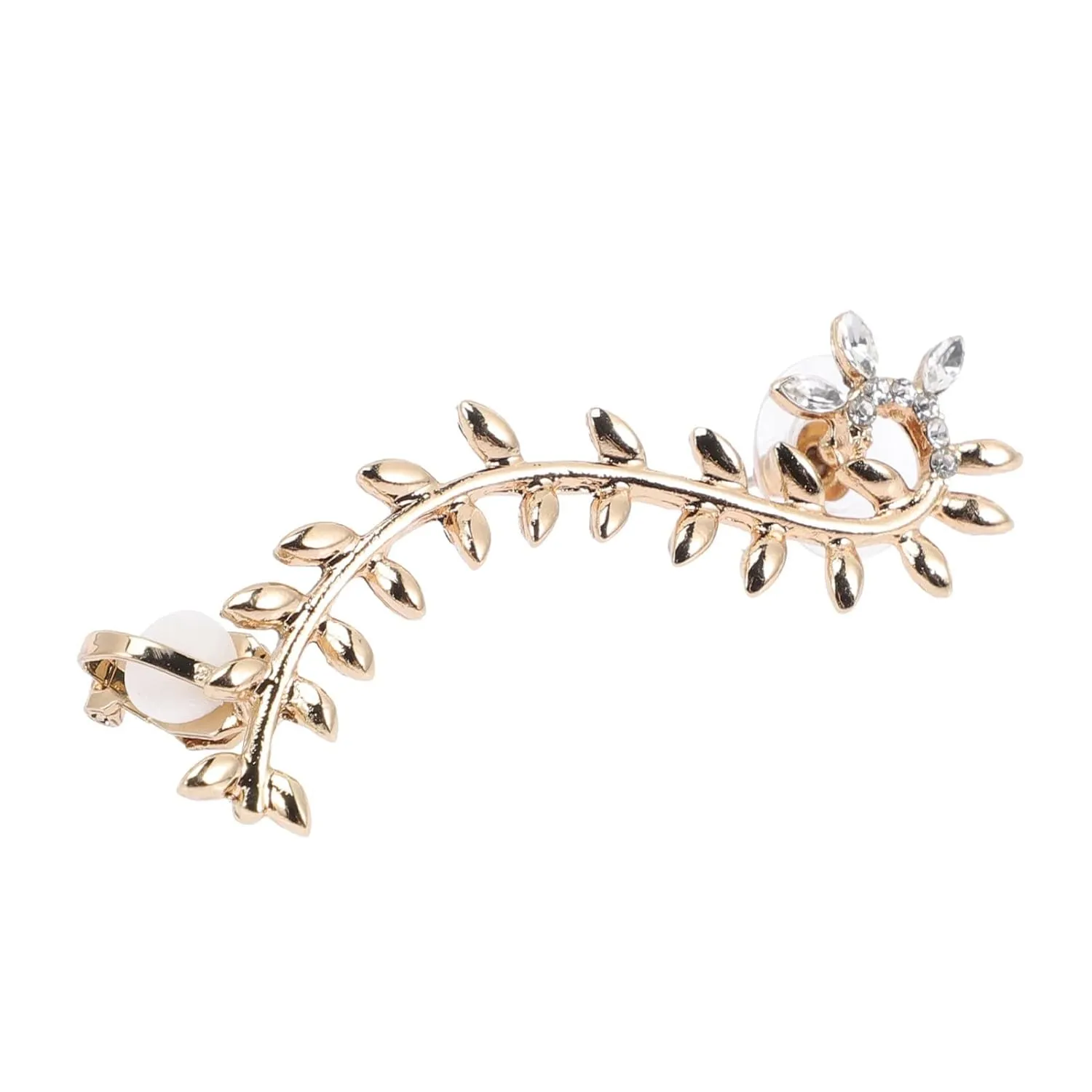 Leaf Ear Cuff for Women Fashionable Single Sided Clip Earrings Unique Leaf Design Birthdays Weddings and Parties Elegant Ear Jewelry Accessory
