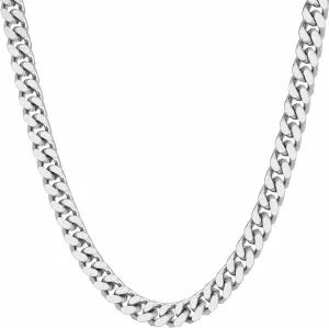 LIFETIME JEWELRY Miami Curb Square Cut Cuban Link Chain Necklaces 24k Gold Plated (5mm & 9.5mm)