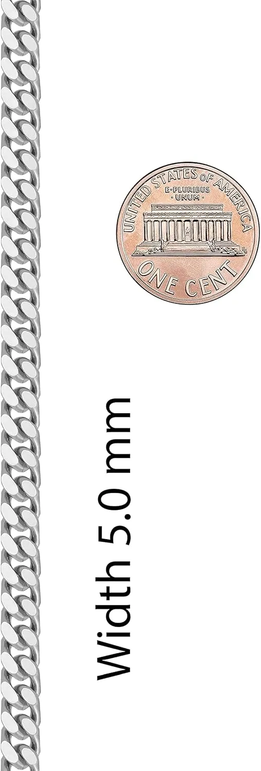 LIFETIME JEWELRY Miami Curb Square Cut Cuban Link Chain Necklaces 24k Gold Plated (5mm & 9.5mm)