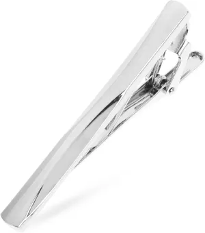 LIFKOME Elegant Silver Tie Clip for Men Fashionable Tie Bar Clip for Business Wedding