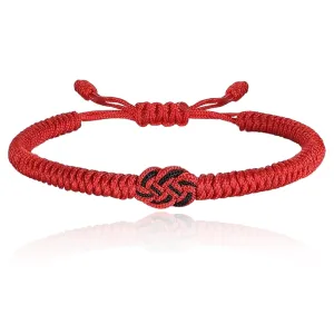Lucky And Protection Bracelet,Red Knot String Bracelet for Men Women,Hand Braided Rope Thread,Surfer Bracelet for Girl Son Teenage