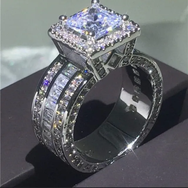 Luxury Male Female Wedding Zircon Stone Ring Crystal Gold Plt Rings Punk for Women Men East Cubic Dubai Jewelry Dropshipping