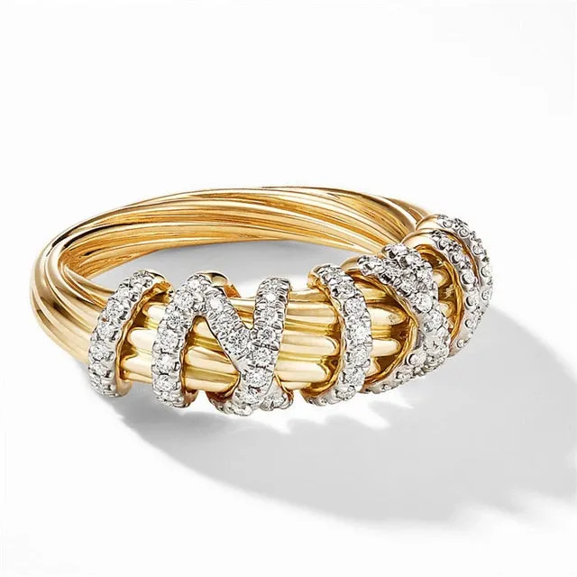 Luxury Male Female Wedding Zircon Stone Ring Crystal Gold Plt Rings Punk for Women Men East Cubic Dubai Jewelry Dropshipping