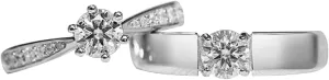 Matching Rings for Couples, Adjustable Unisex Eternity Love Band Set for Couples | CZ Stackable Jewelry, Perfect for Promise Engagements Rings for Women