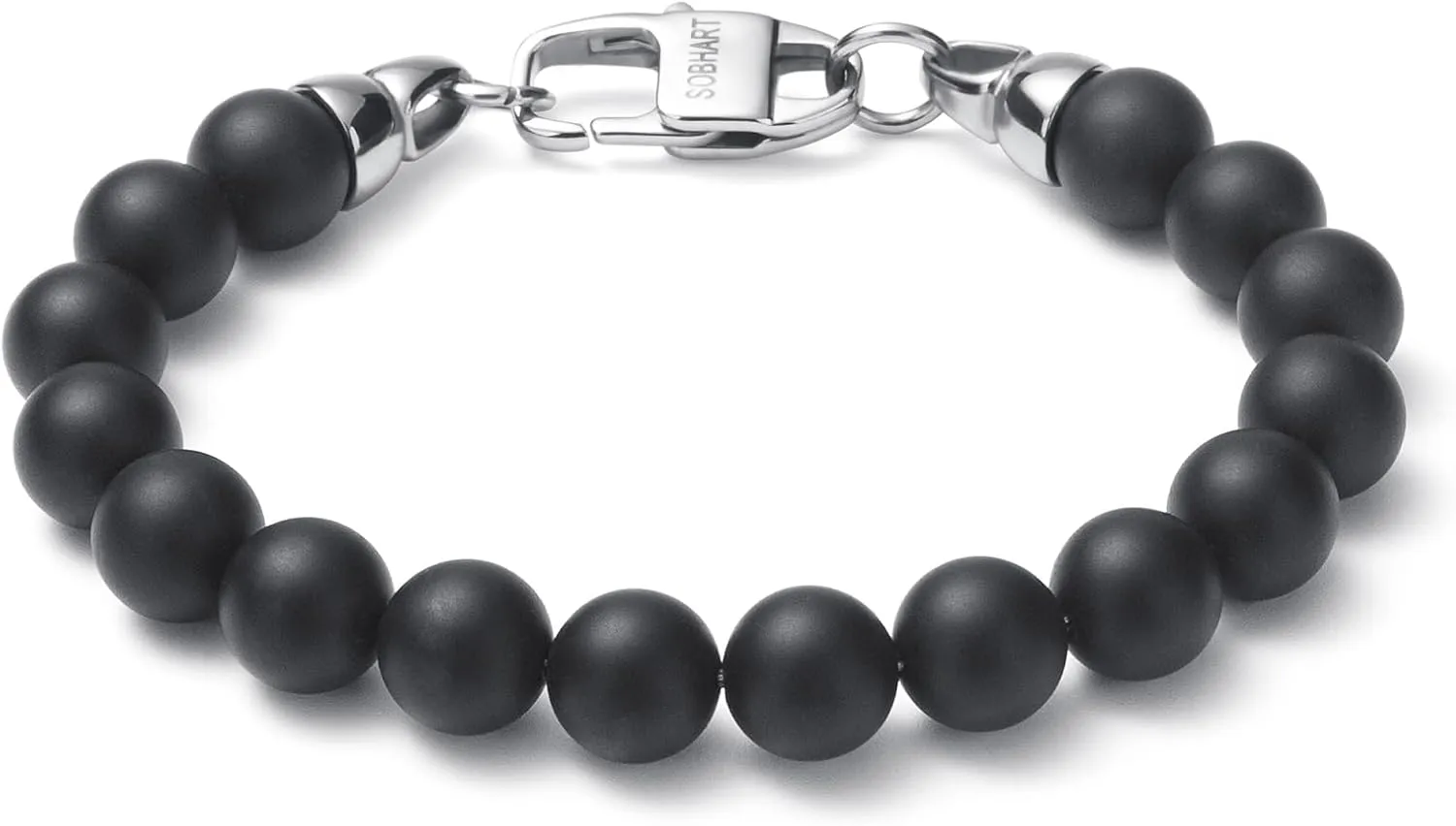 Mens Beaded Bracelets  Lava Onyx Tiger Eye Beaded Bracelets for Men  Natural Gemstone Protection Bracelet for Men 19/20/21/22/23CM