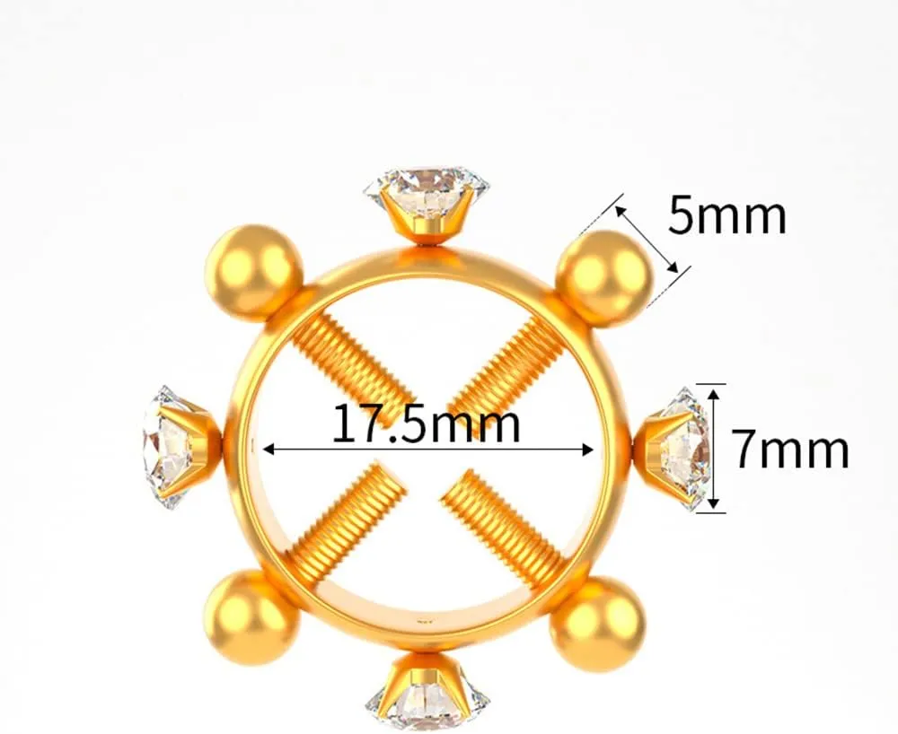MIFYNN 2pcs Fake Nipple Rings for Women Surgical Steel Nipple Rings Cubic Zirconia Body Piercing Jewelry Adjustable Pressure Nipple Rings Nipple Shield Rings Bar Body Nipple Jewelry