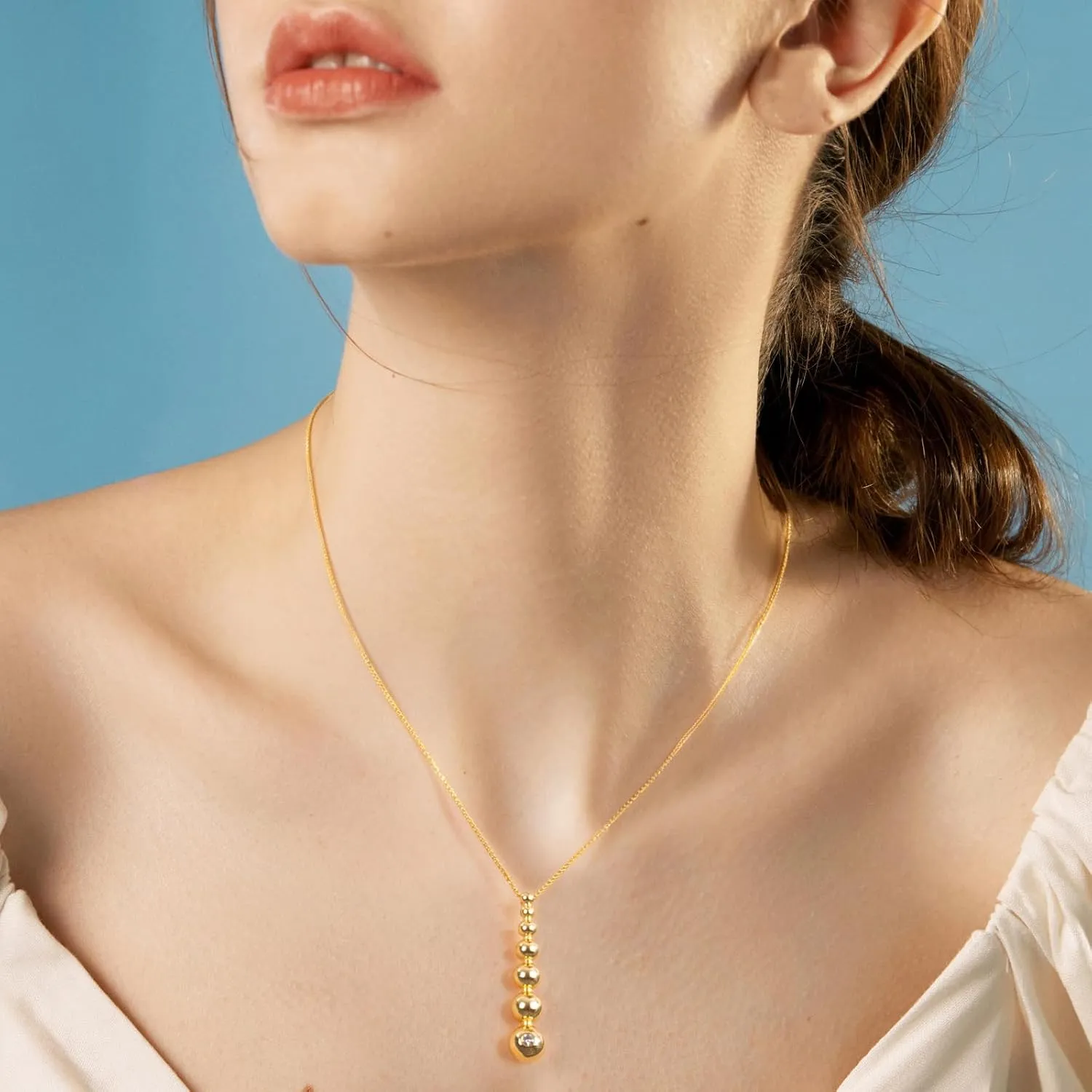 Milan Chiva Gold Necklaces for Women 14K Gold Plated Chain Lightweight Dainty Jewelry