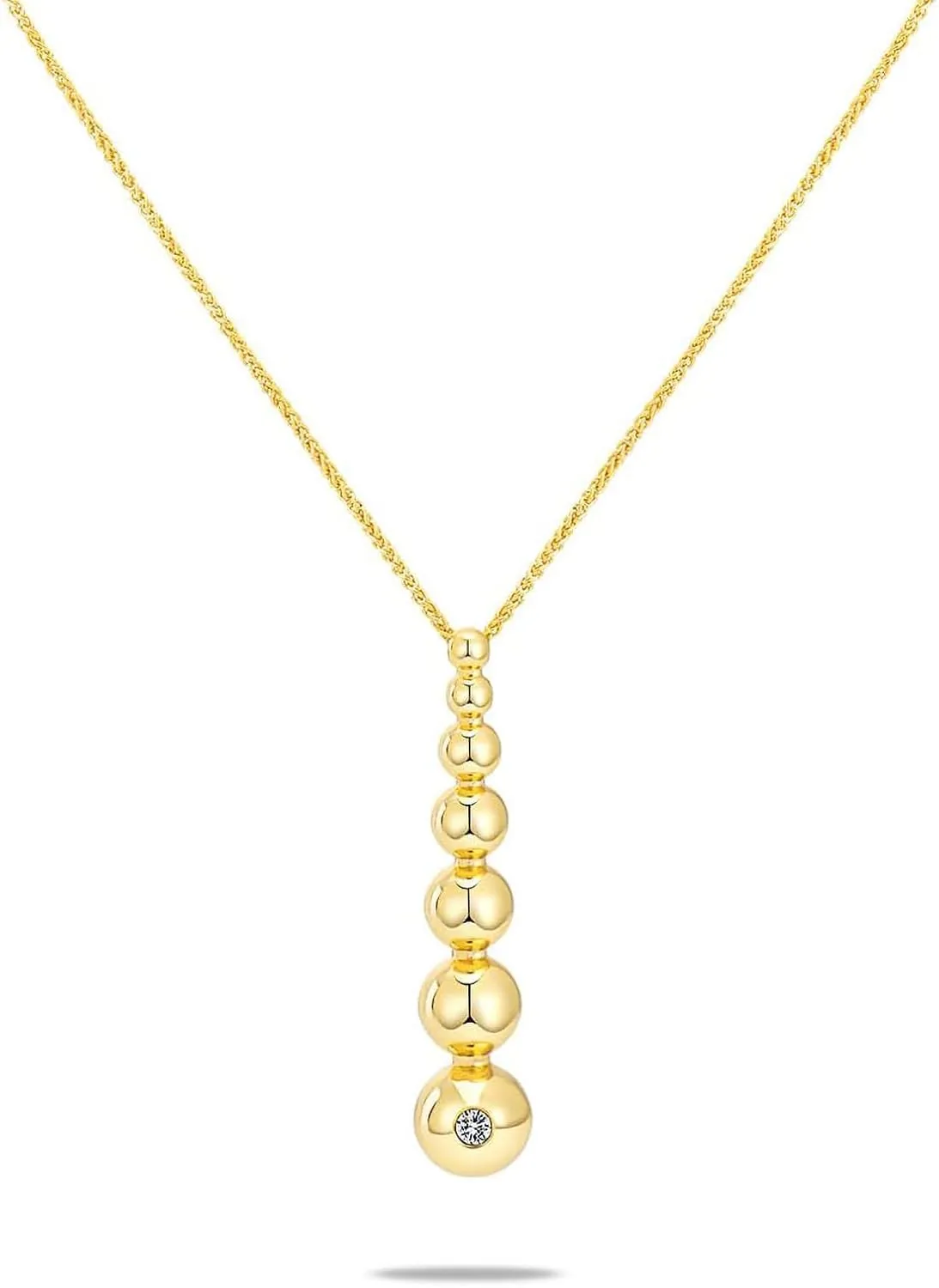 Milan Chiva Gold Necklaces for Women 14K Gold Plated Chain Lightweight Dainty Jewelry