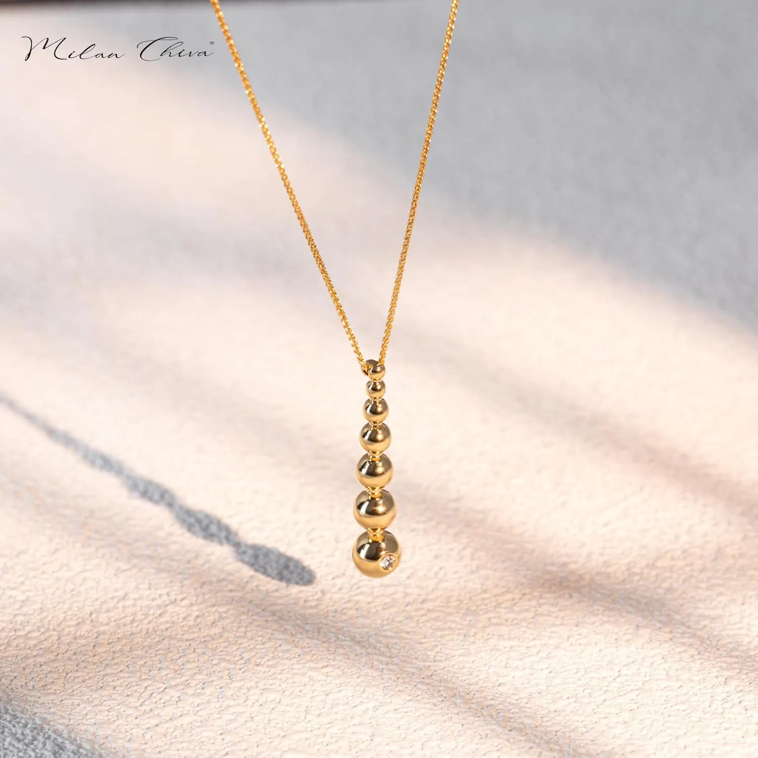 Milan Chiva Gold Necklaces for Women 14K Gold Plated Chain Lightweight Dainty Jewelry
