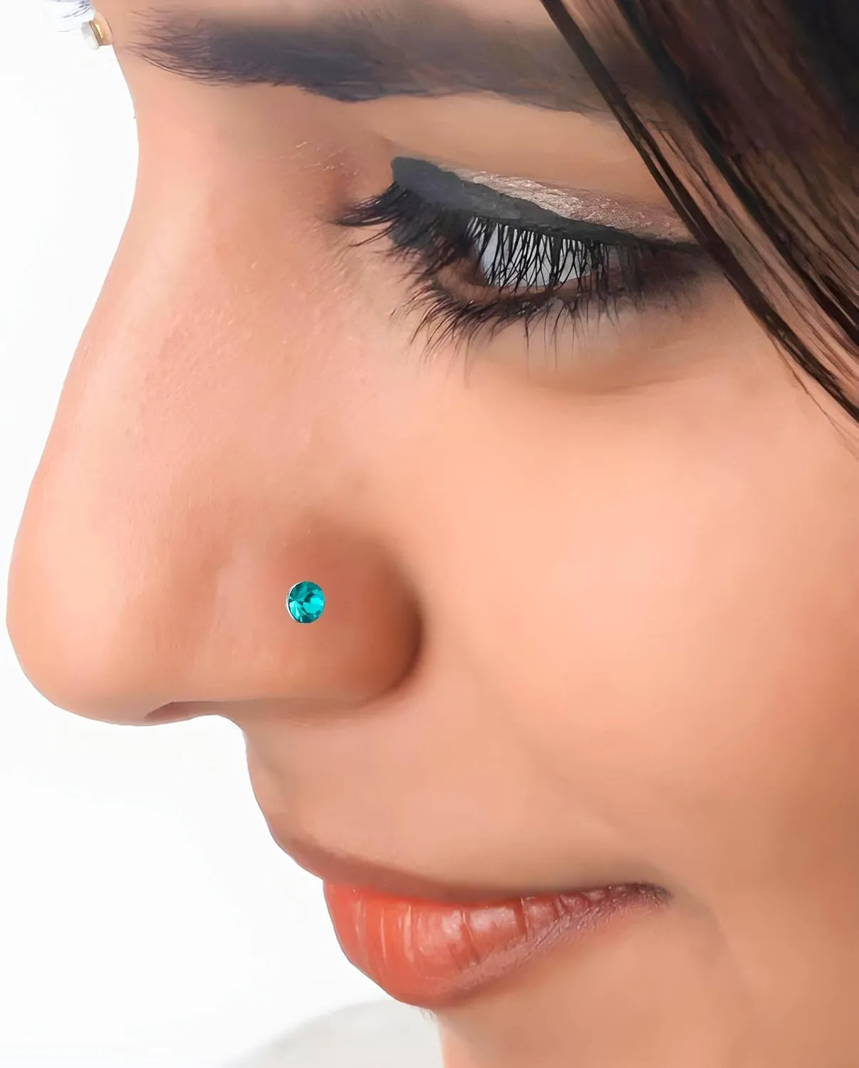 Mini Fashionable Round Nose pin Studded | Stylish Trendy Nose Ring | Piercing Accessories Jewellery Perfect for Gifts and Occasion Wears
