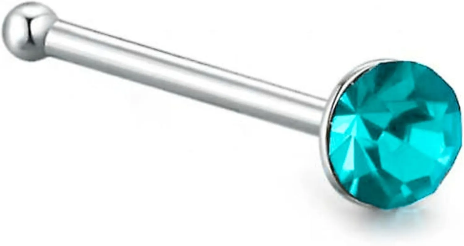 Mini Fashionable Round Nose pin Studded | Stylish Trendy Nose Ring | Piercing Accessories Jewellery Perfect for Gifts and Occasion Wears