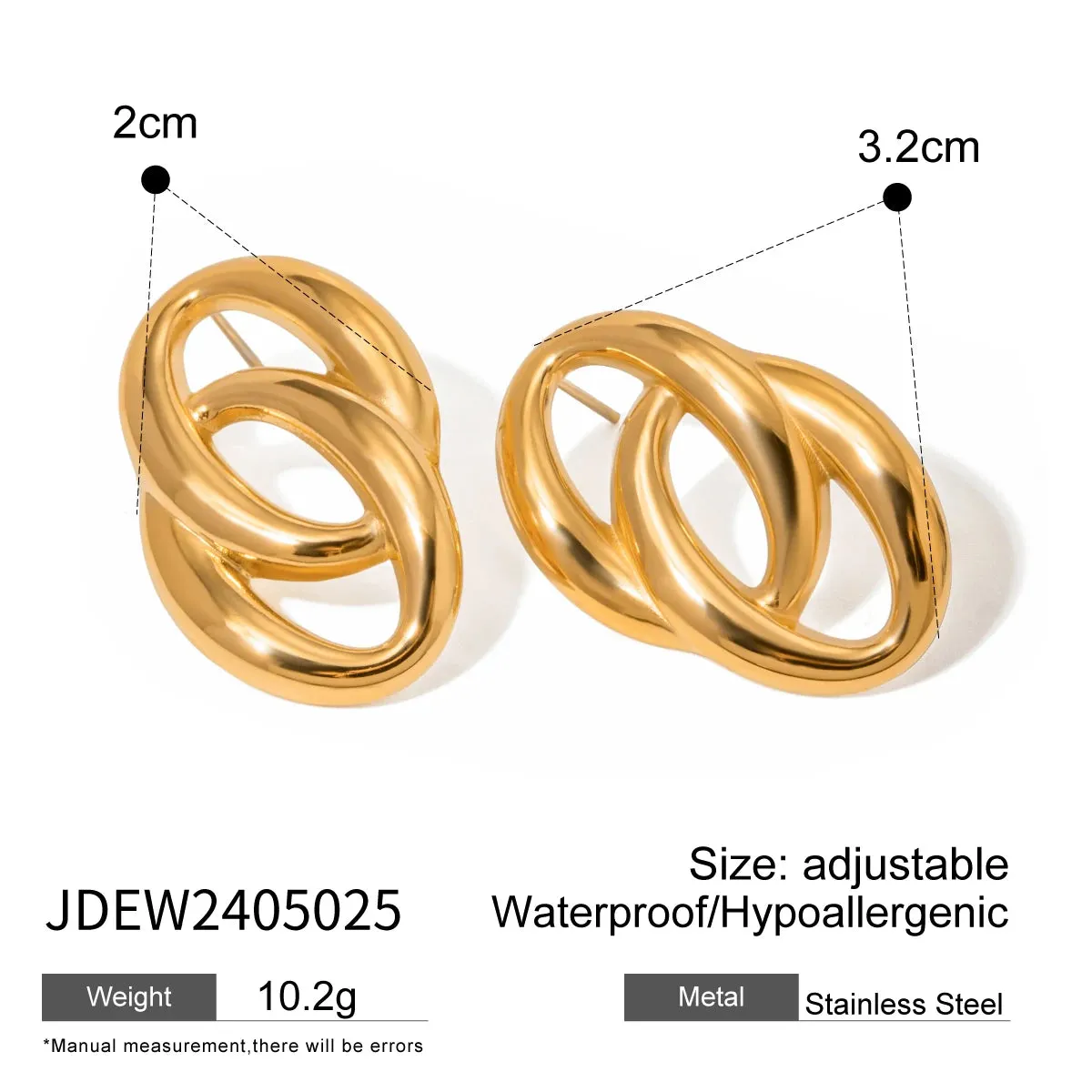 Minimalist O-Wrap Twine Personality Stud Earrings