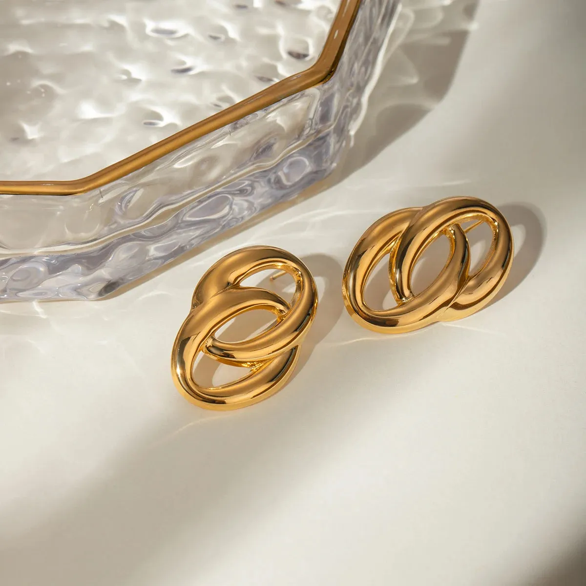 Minimalist O-Wrap Twine Personality Stud Earrings