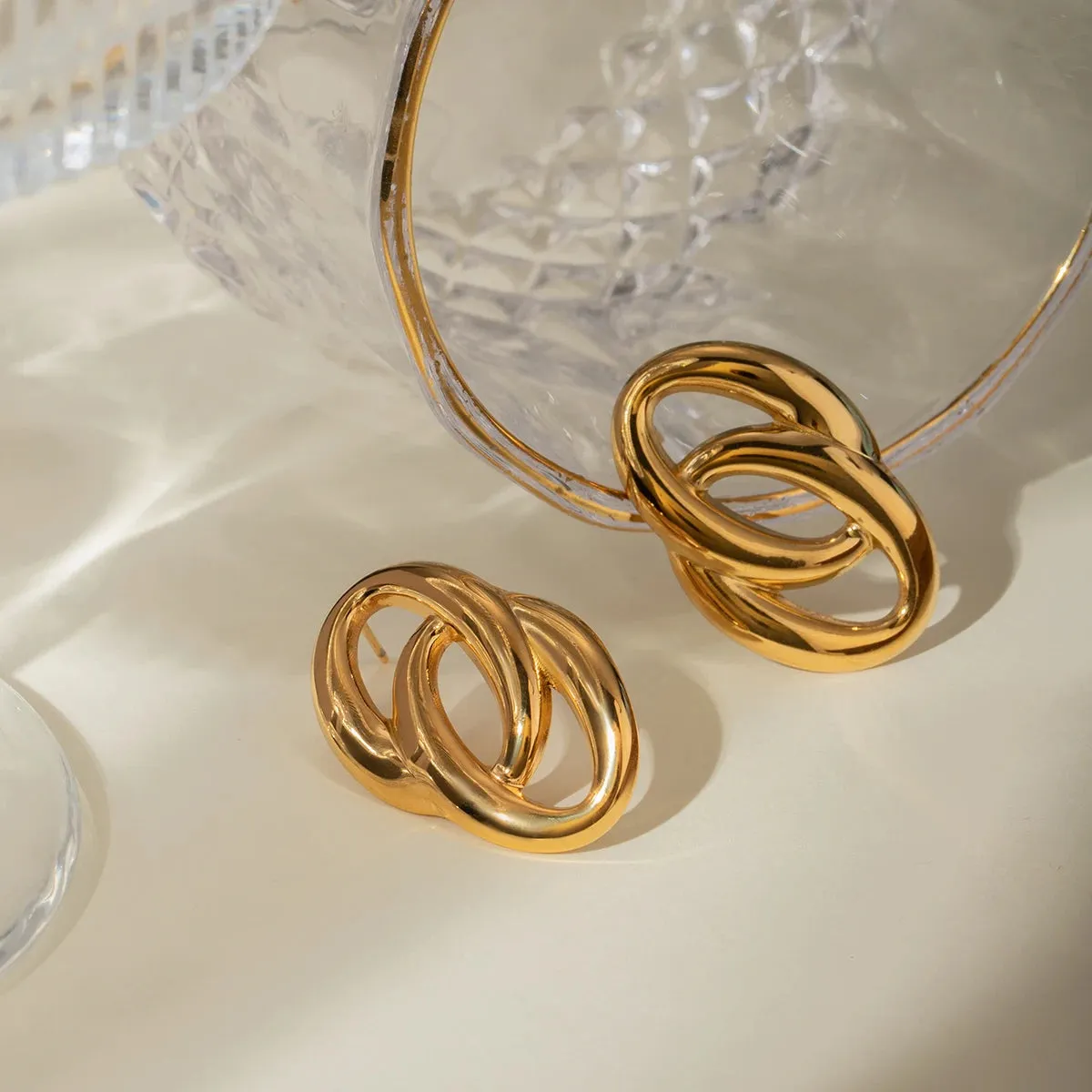 Minimalist O-Wrap Twine Personality Stud Earrings