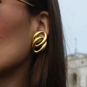 Minimalist O-Wrap Twine Personality Stud Earrings
