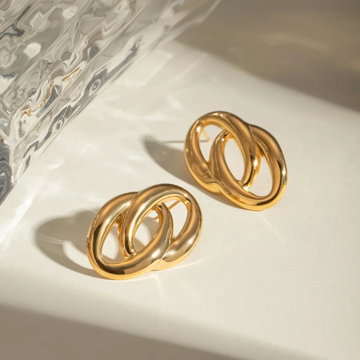 Minimalist O-Wrap Twine Personality Stud Earrings