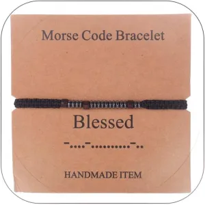 Morse Code Bracelet for Men Inspriational Bracelet Encouragement Bracelet Inspriational Morse Code Bracelet Inspirational Gifts Birthday Christmas Gifts for Women