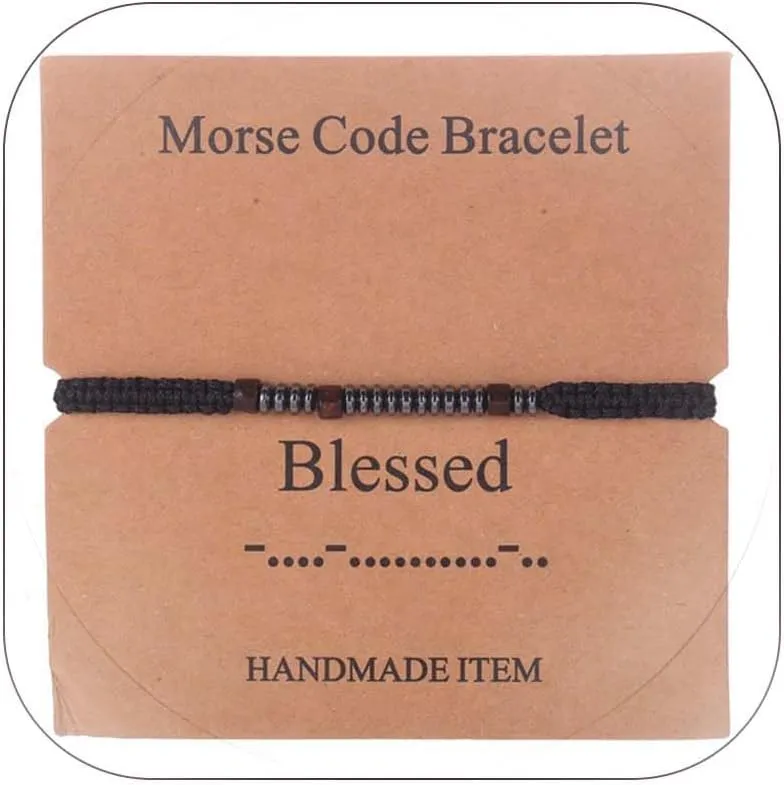Morse Code Bracelet for Men Inspriational Bracelet Encouragement Bracelet Inspriational Morse Code Bracelet Inspirational Gifts Birthday Christmas Gifts for Women