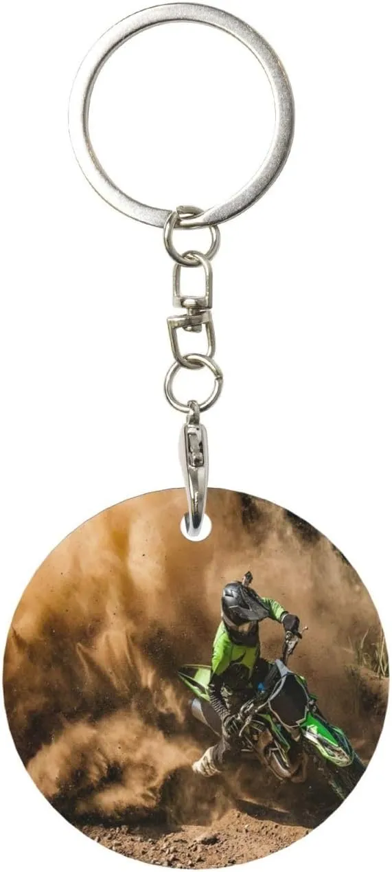 Motocross Dirt Bike Keychain, Key Chain Keychains Organizer Keyring Holder for Women Men Boys Girls