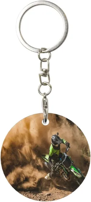 Motocross Dirt Bike Keychain, Key Chain Keychains Organizer Keyring Holder for Women Men Boys Girls