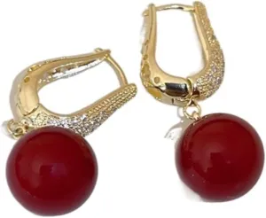 New Crystal Zircon Earrings for Women Elegant Imitation Pearl Dangle Earring Bridal Wedding Luxury Jewelry