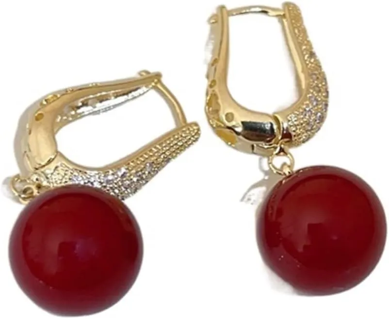 New Crystal Zircon Earrings for Women Elegant Imitation Pearl Dangle Earring Bridal Wedding Luxury Jewelry