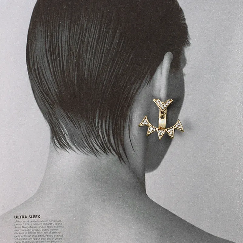 New trendy fashion  Alexis Punk Geometric V Shaped earrings for Women