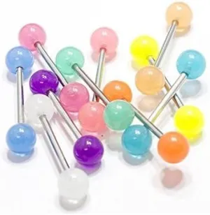 Nipple Rings Bar Barbell 10 Pack Tongue 14G Belly Surgical Steel Body Jewelry 16mm