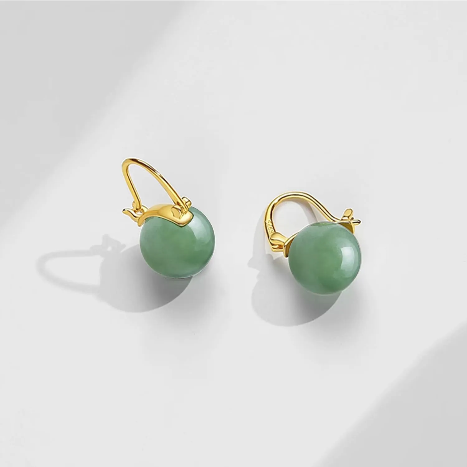 OwMell Elegant 925 Sterling Silver Pearl Drop Earrings Dangle Stud Gold Plated Earrings for Women Large Size 12mm