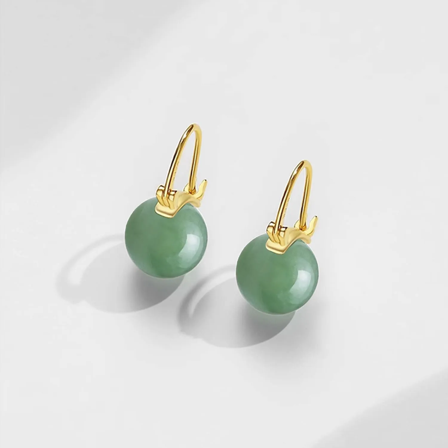 OwMell Elegant 925 Sterling Silver Pearl Drop Earrings Dangle Stud Gold Plated Earrings for Women Large Size 12mm