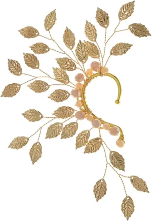 PartyKindom Decorative Leaf Design Ear Bone Clip Non Pierced Delicate Ear Cuff for Comfortable Wear for Fashionable Look