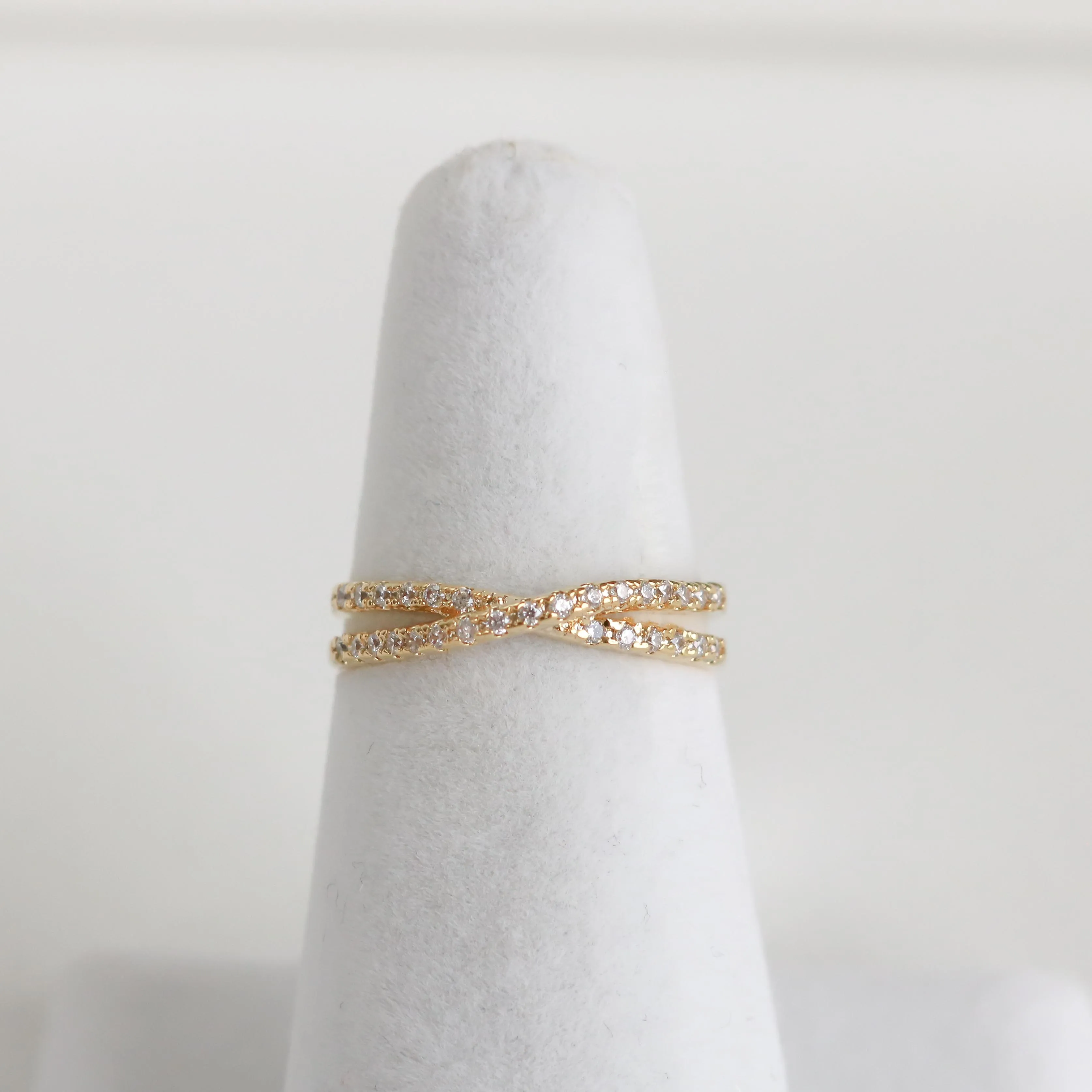 Pave Cross Ring