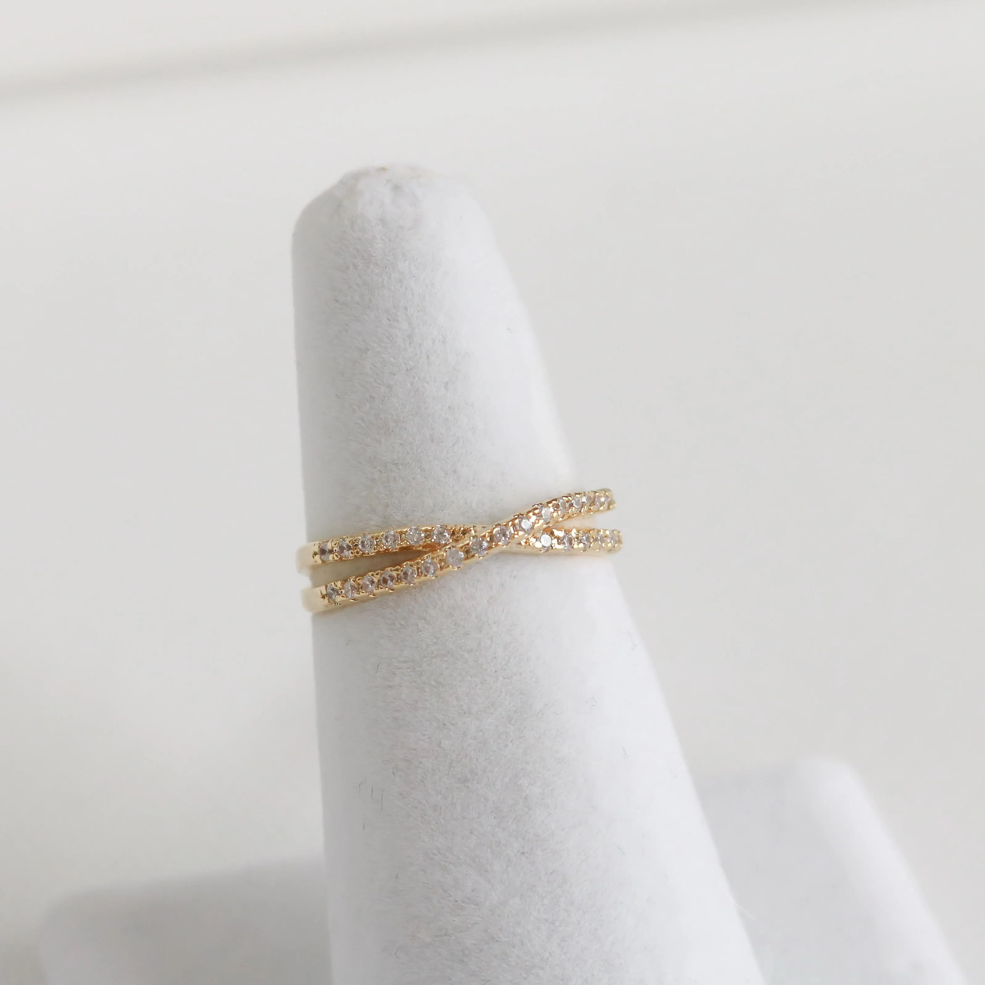 Pave Cross Ring