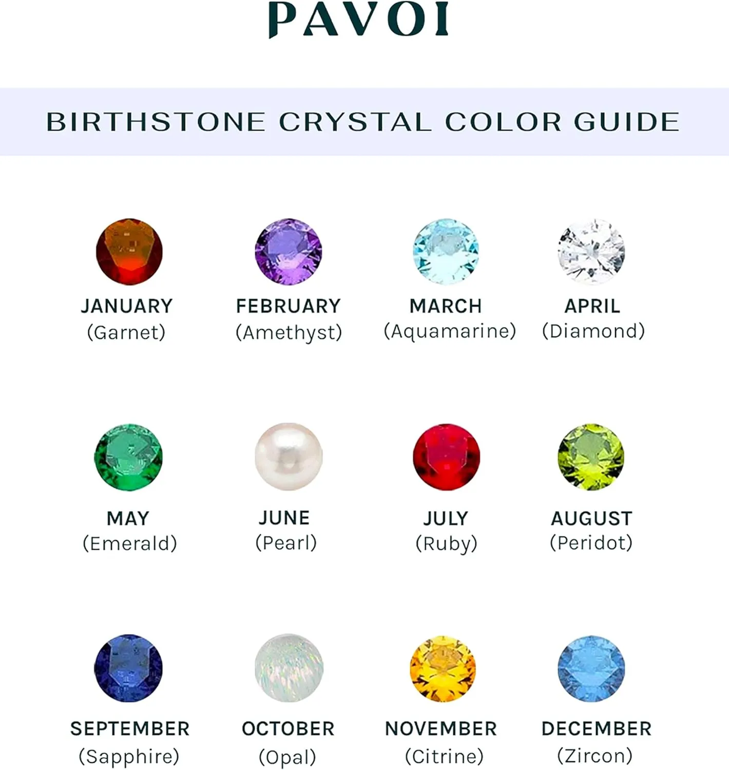 PAVOI 14K Gold Plated Crystal Birthstone Bar Necklace | Dainty Necklace | Gold Necklaces for Women