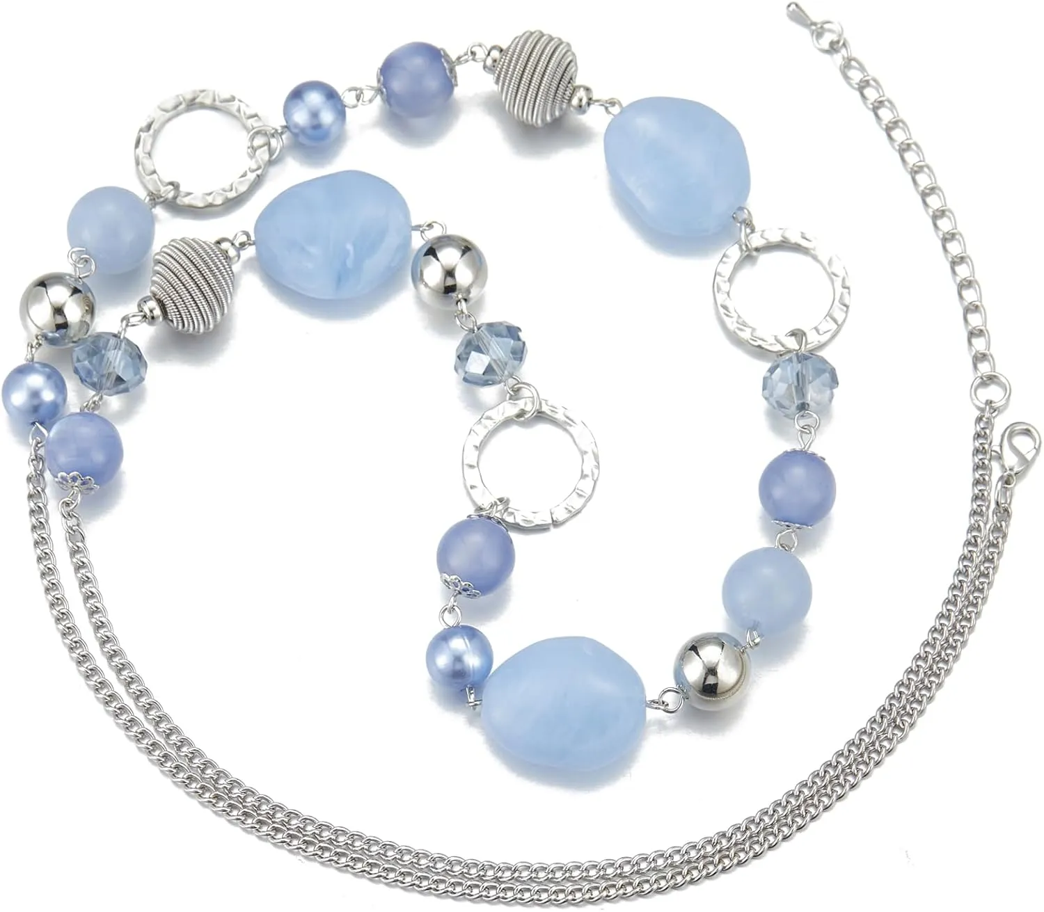 PEARL&CLUB Long Beaded Necklaces For Women - Sweater Chain Fashion Jewelry Necklace Gifts For Women