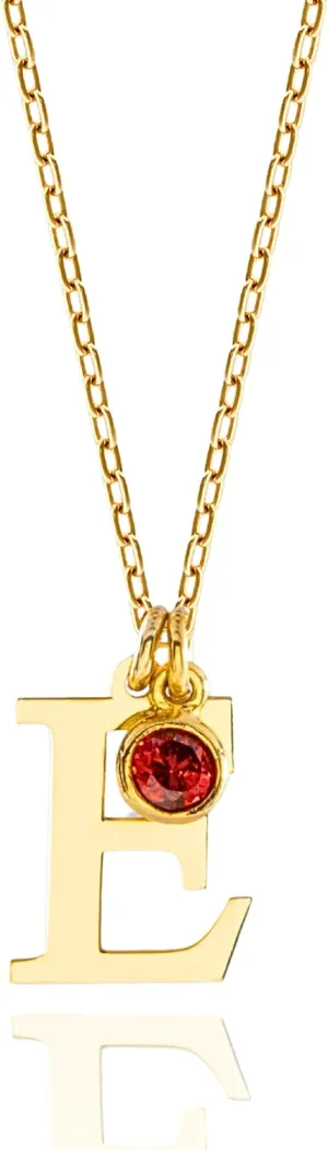 Personalized Gold Initial Necklace for Women with Birthstone, Custom Handmade A-Z Letter Pendant, Sterling Silver, Rose Gold, Gold Jewelry, Mom, Grandma Gifts, Gift for Her