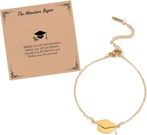 Personalized Graduation Charm Bracelets for Her Him,Class of 2025,Unique Graduation Gifts for College/High School/8th Grade/5th Grade/Middle School/Masters Degree