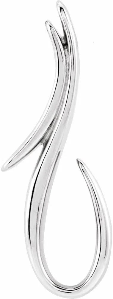 Platinum, 14k Gold or Sterling Silver Freeform Pendant Necklace Fine Jewelry for Women Gifts for Her