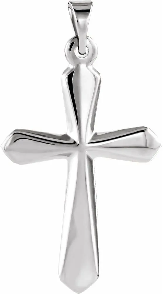 Platinum or 14k Gold Cross Pendant Necklace Fine Jewelry for Women Gifts for Her