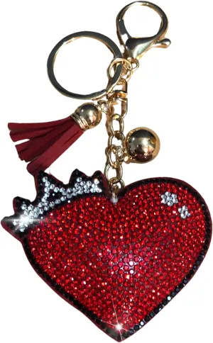 Popfizzy Rhinestone Keychain Accessories for Women: Purse Charms & Car Key Fob, Bag Keyring