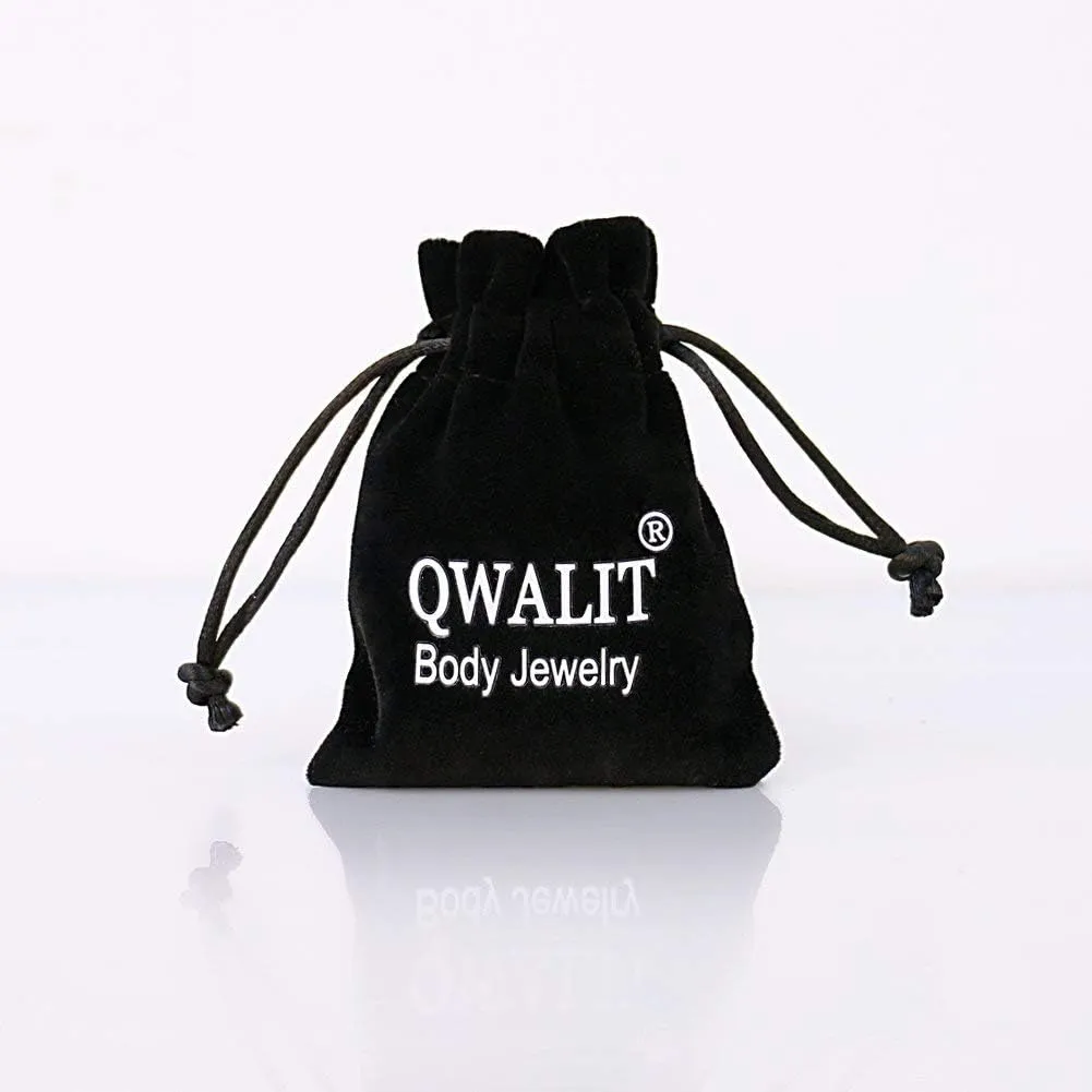QWALIT Nose Rings - Double Hoop Nose Rings for Single Piercing