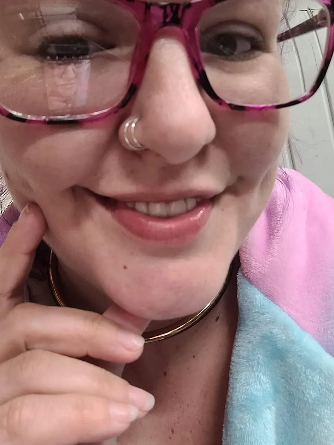 QWALIT Nose Rings - Double Hoop Nose Rings for Single Piercing