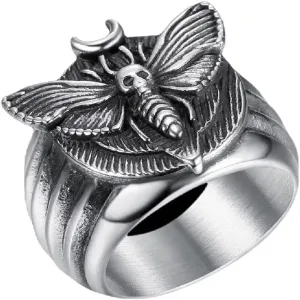 Rings Death's Head Skull Moth Luxury Butterfly Rings Animal Trendy Gothic Retro Style Finger Accessories Jewelry for Men Women (7)