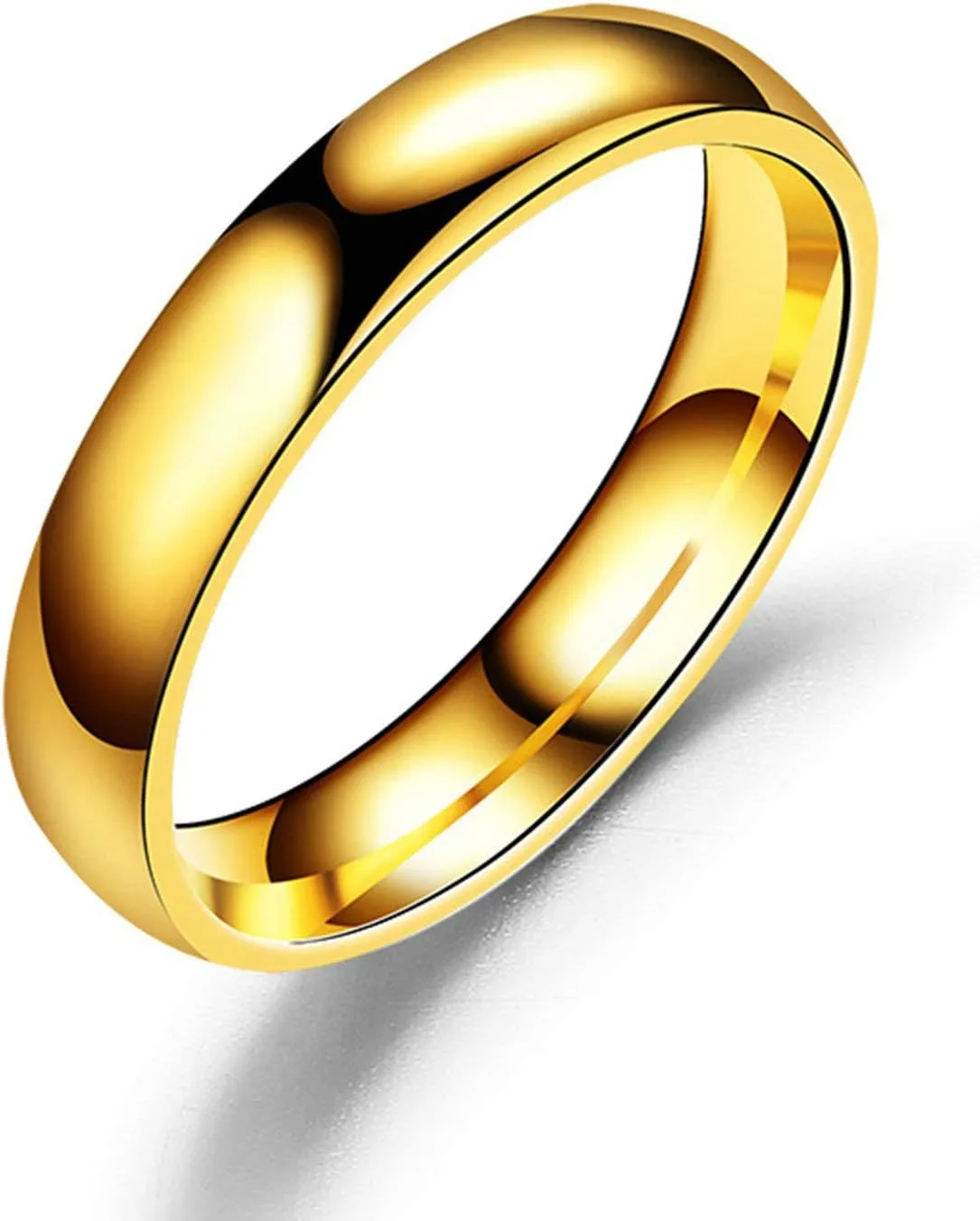 Rings for Couples, Couples Rings Set Stainless Steel High Polished Silver&Gold Rings for Women Men Xmas Size 6-12