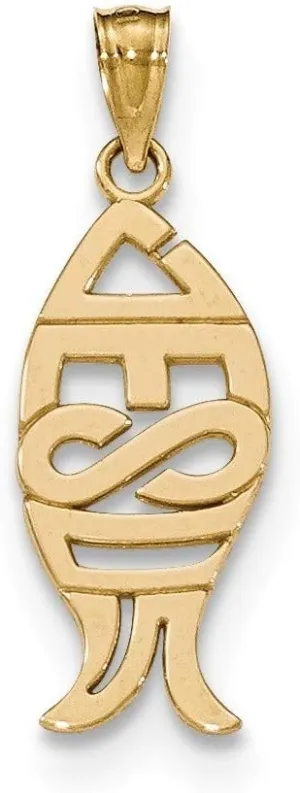 Roy Rose Jewelry 14K Yellow Gold Polished Jesus Fish Pendant